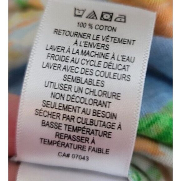 Cynthia Rowley Women's tee Size 2X 100% cotton Short Sleeve Greek Island Print - Picture 8 of 10